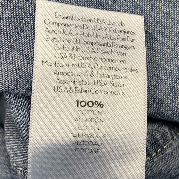 Mother Double Foxy Raw Wash Button Denim Shirt XS - Picture 7 of 9